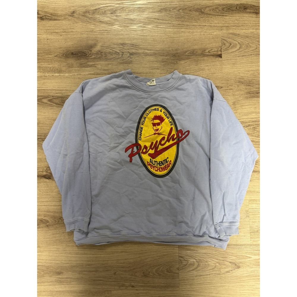 90's Chicago Psychographic Records Crewneck RARE SKATE HIP HOP Fits Xl/2x